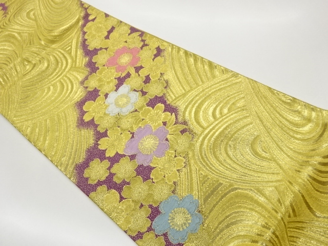 JAPANESE FUKURO OBI / WOVEN SAKURA